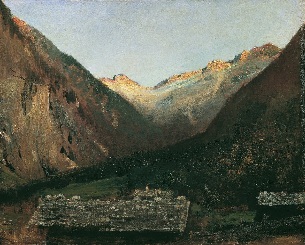 Abend in der Prossau bei Gastein von Anton Romako
