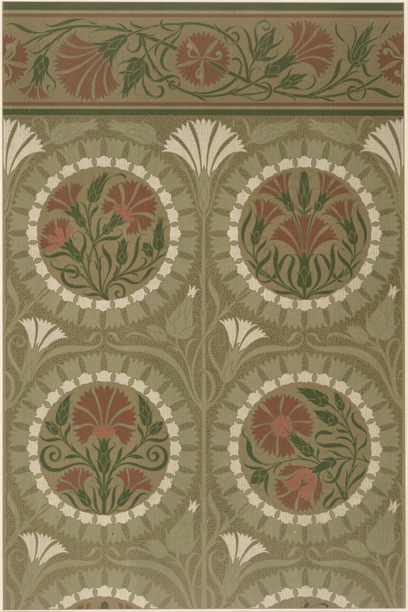 Tapetendesign mit Kornblumen von Anton Seder