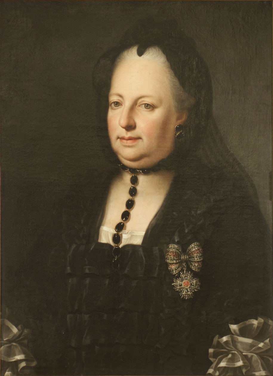 Maria Theresia in Trauerkleidung von Anton von Maron