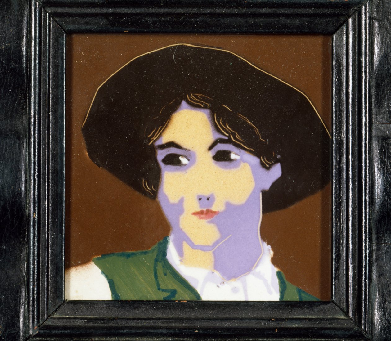 Fliese mit dem Kopf eines Bauern von Antonelli Enea