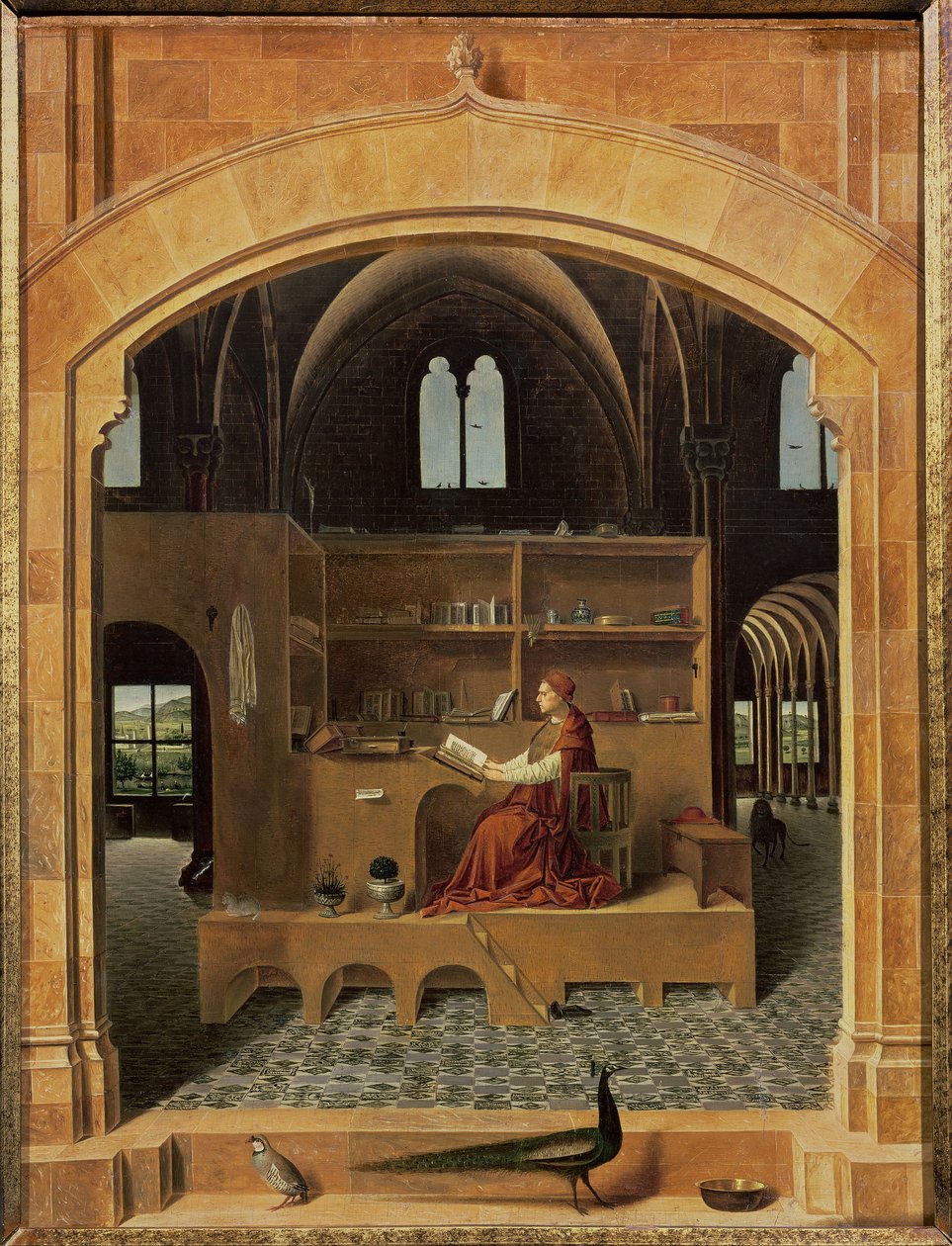 St. Hieronymus in seinem Arbeitszimmer, ca. 1475 von Antonello da Messina