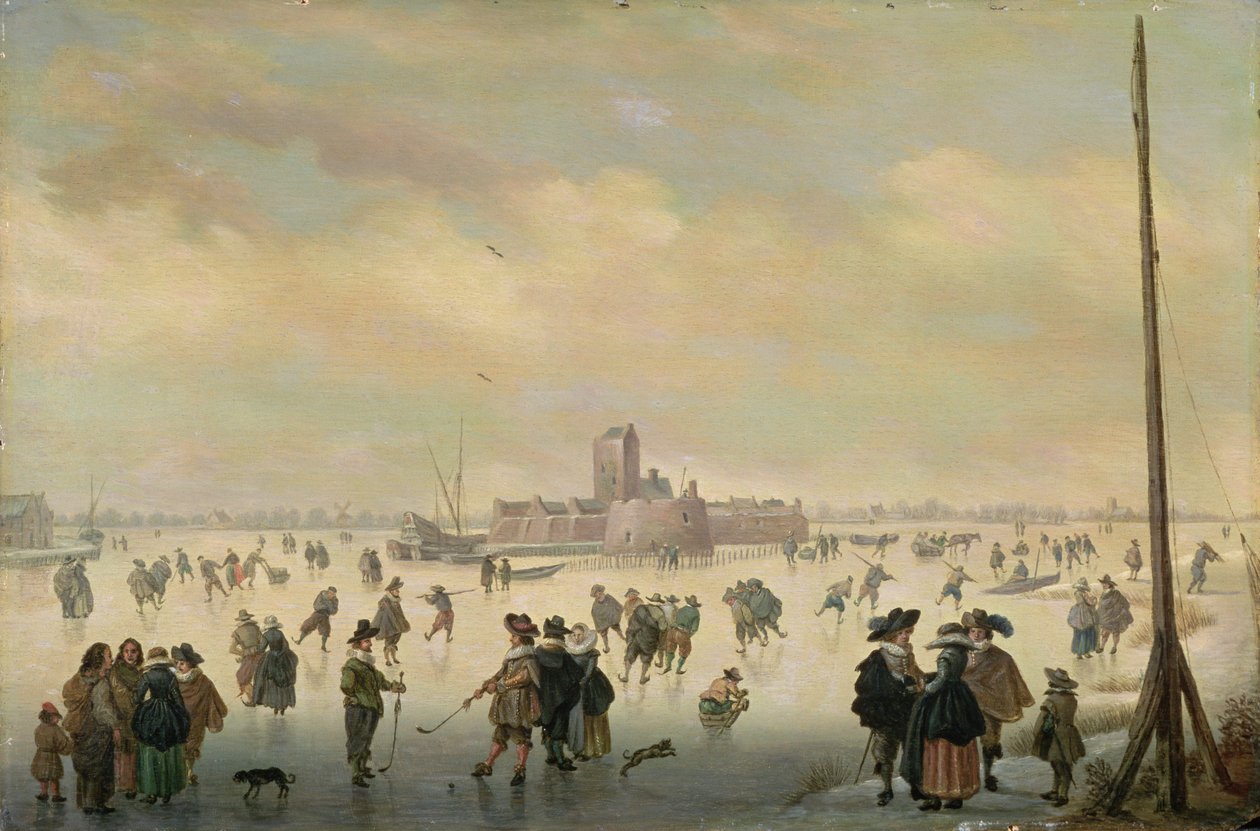Eislaufszene von Antoni (1594 1641) Verstralen
