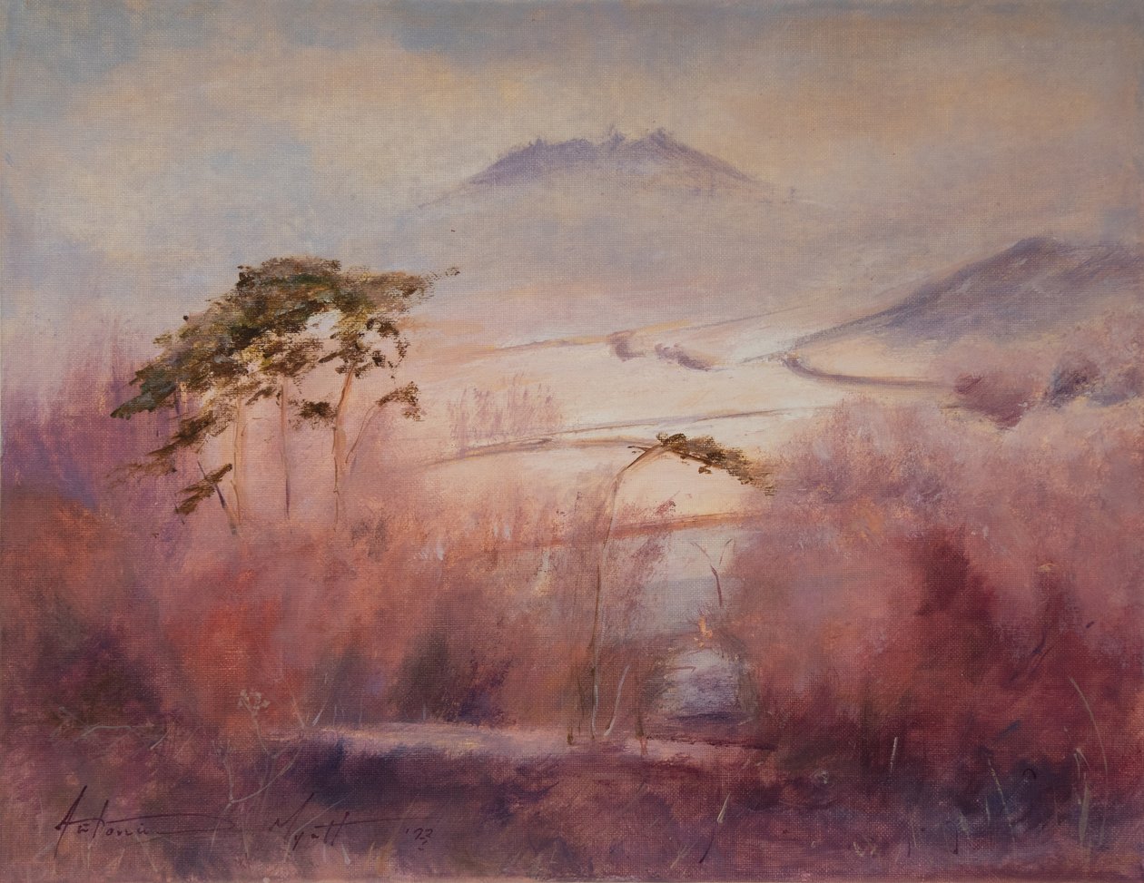 Gefrorenes Tal, Somerset, 2023 von Antonia Myatt