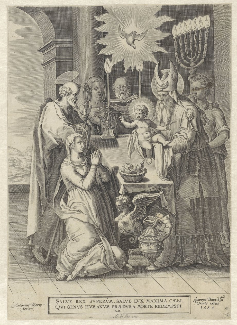 Darstellung im Tempel von Antonie Wierix (II)