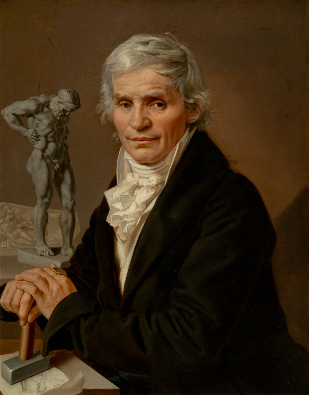 Porträt des Bildhauers Josef Malinsky, 1818 von Antonin Machek