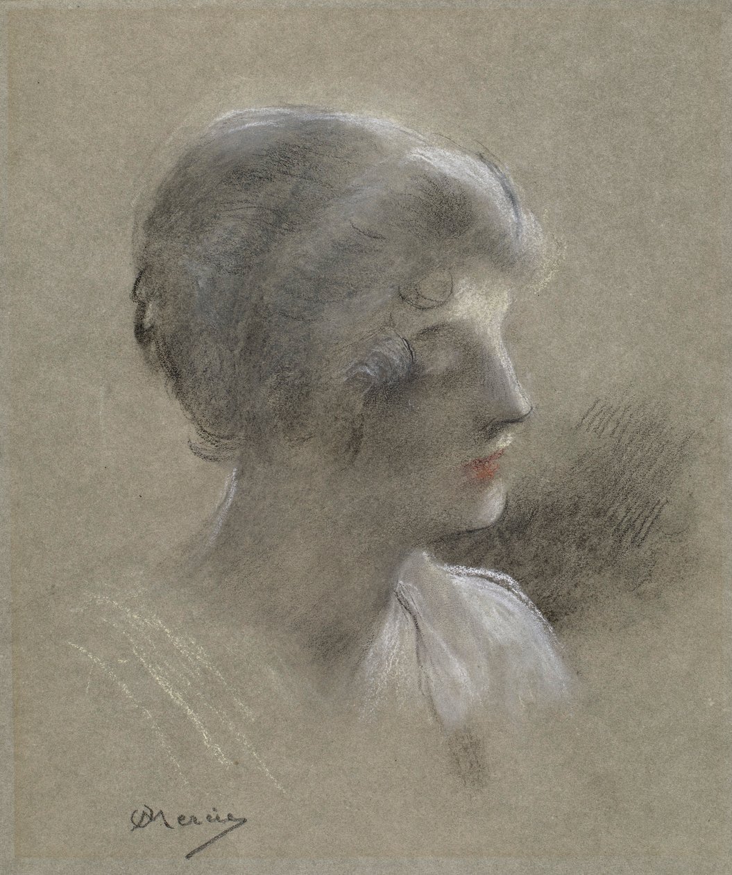 Kopf einer jungen Dame von Antonin Mercié