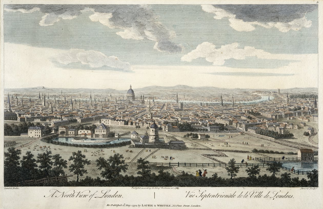 Eine Nordansicht von London, Platte 3 aus 