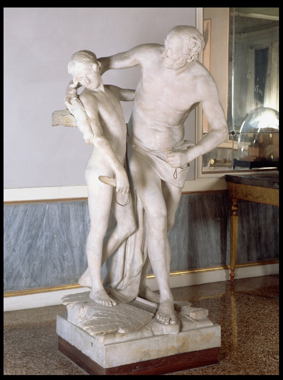 Daedalus und Ikarus (Marmor) von Antonio Canova