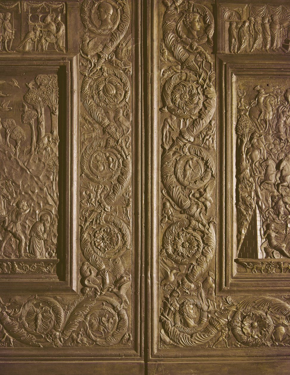 Detail der zentralen Tür der Basilika, dekoriert 1439-45 (Bronze) von Antonio Filarete