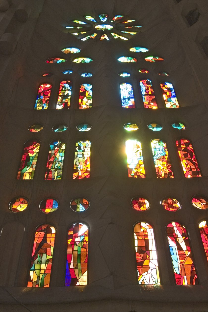 Buntglasfenster von Antonio Gaudi