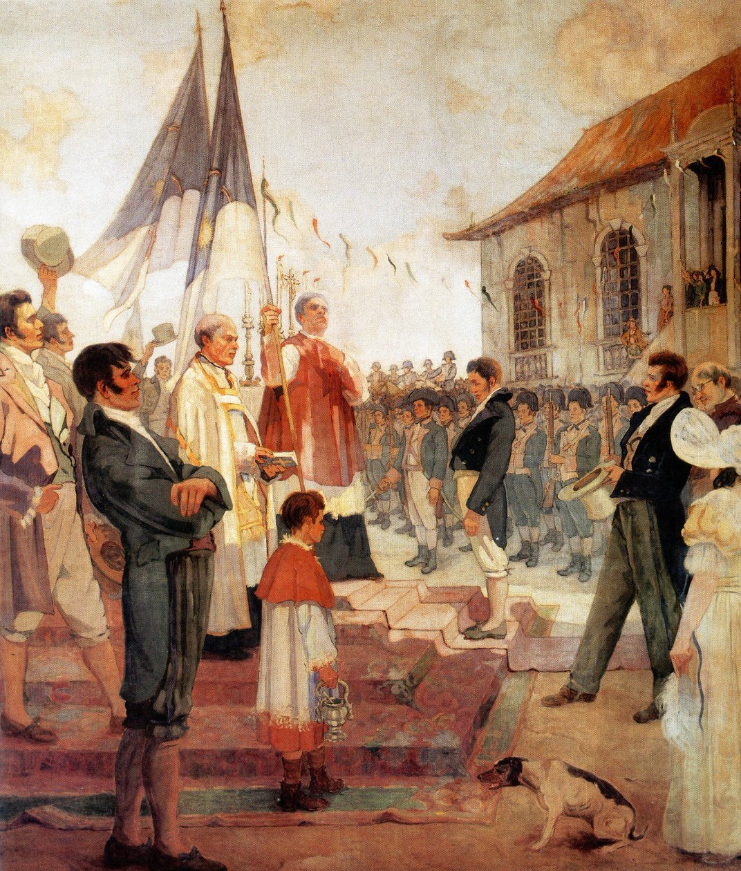 Segnung der Fahnen der Revolution von 1817 von Antonio Parreiras