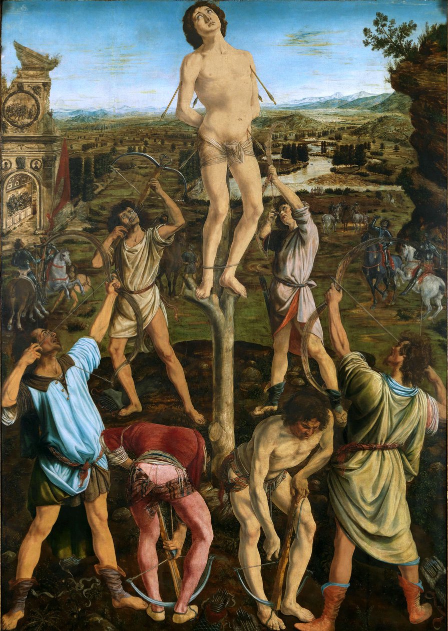 Martyrium des heiligen Sebastian, 1475 von Antonio Pollaiuolo