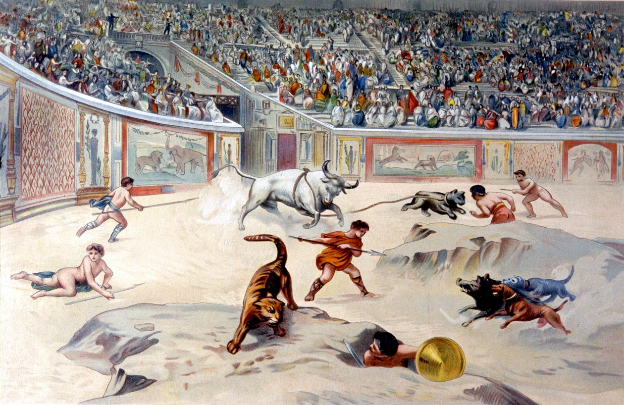 Zirkusspiele in Pompeji von Antonio (after) Niccolini