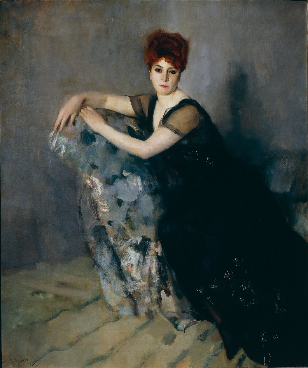 Dame in Schwarz von Antonio Ambrogio Alciati