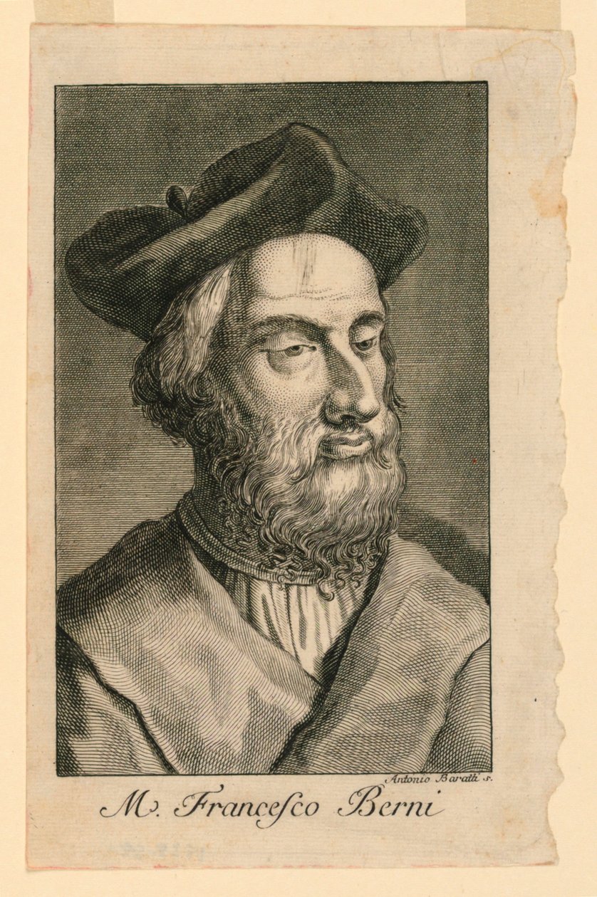 Porträt von Francesco Berni (ca. 1497-1535) von Antonio Baratta