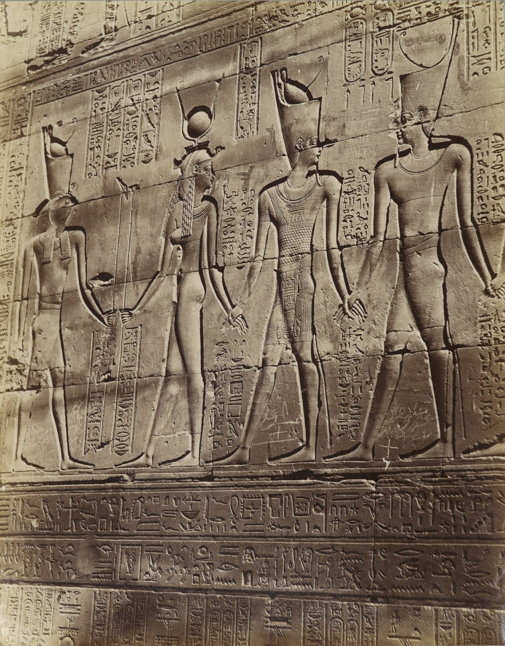 Basrelief aus dem Tempel von Edfu von Antonio Beato