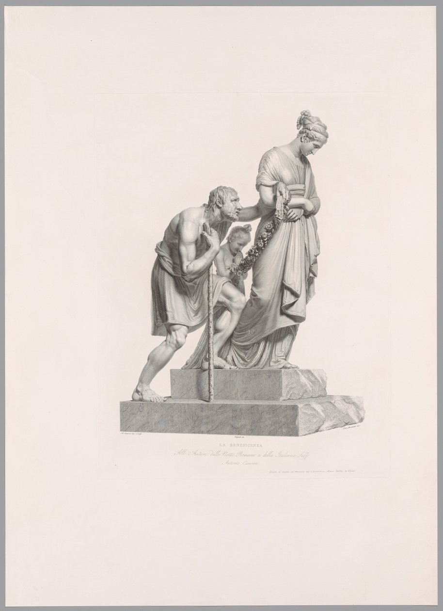 Nächstenliebe, aus Oeuvre de Canova von Antonio Canova