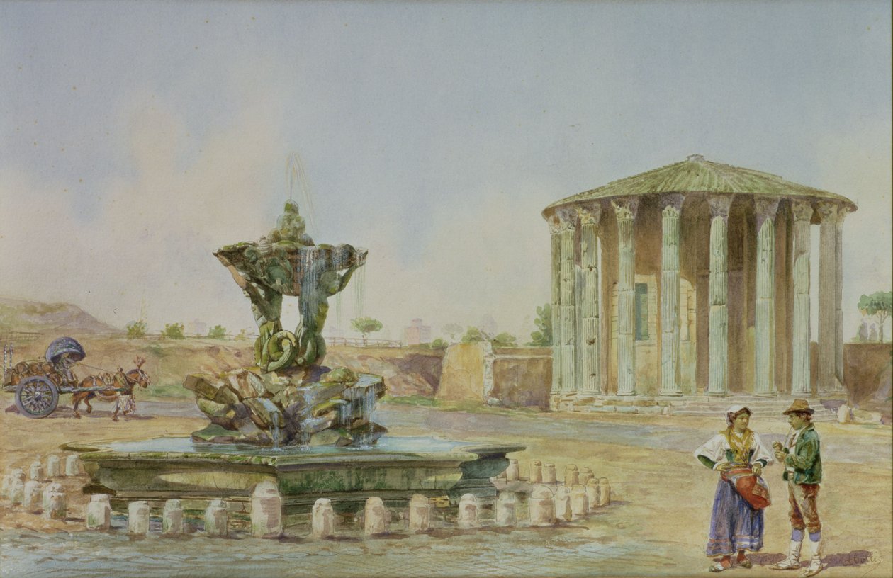 Der Tempel der Vesta in Rom von Antonio Colli