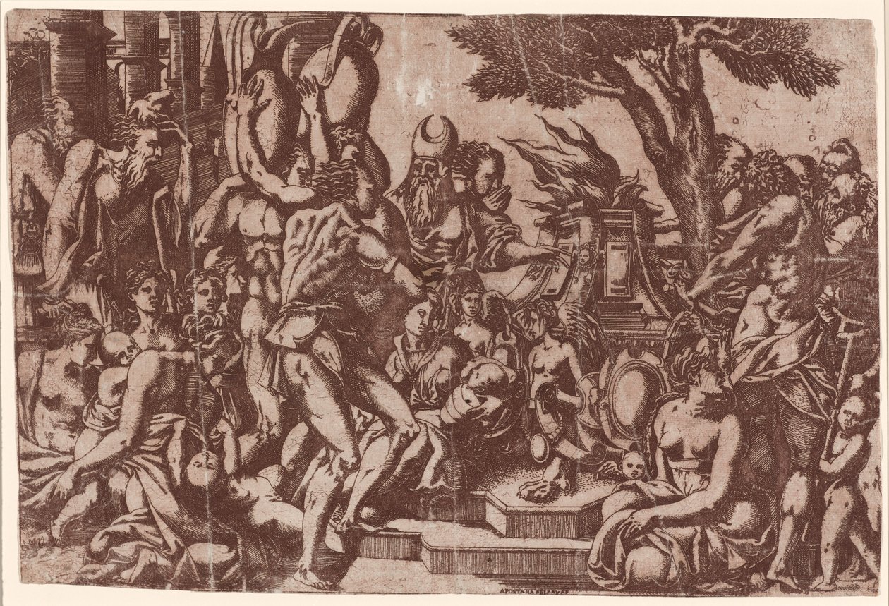 Opfer an Priapus von Antonio Fantuzzi after Rosso Fiorentino