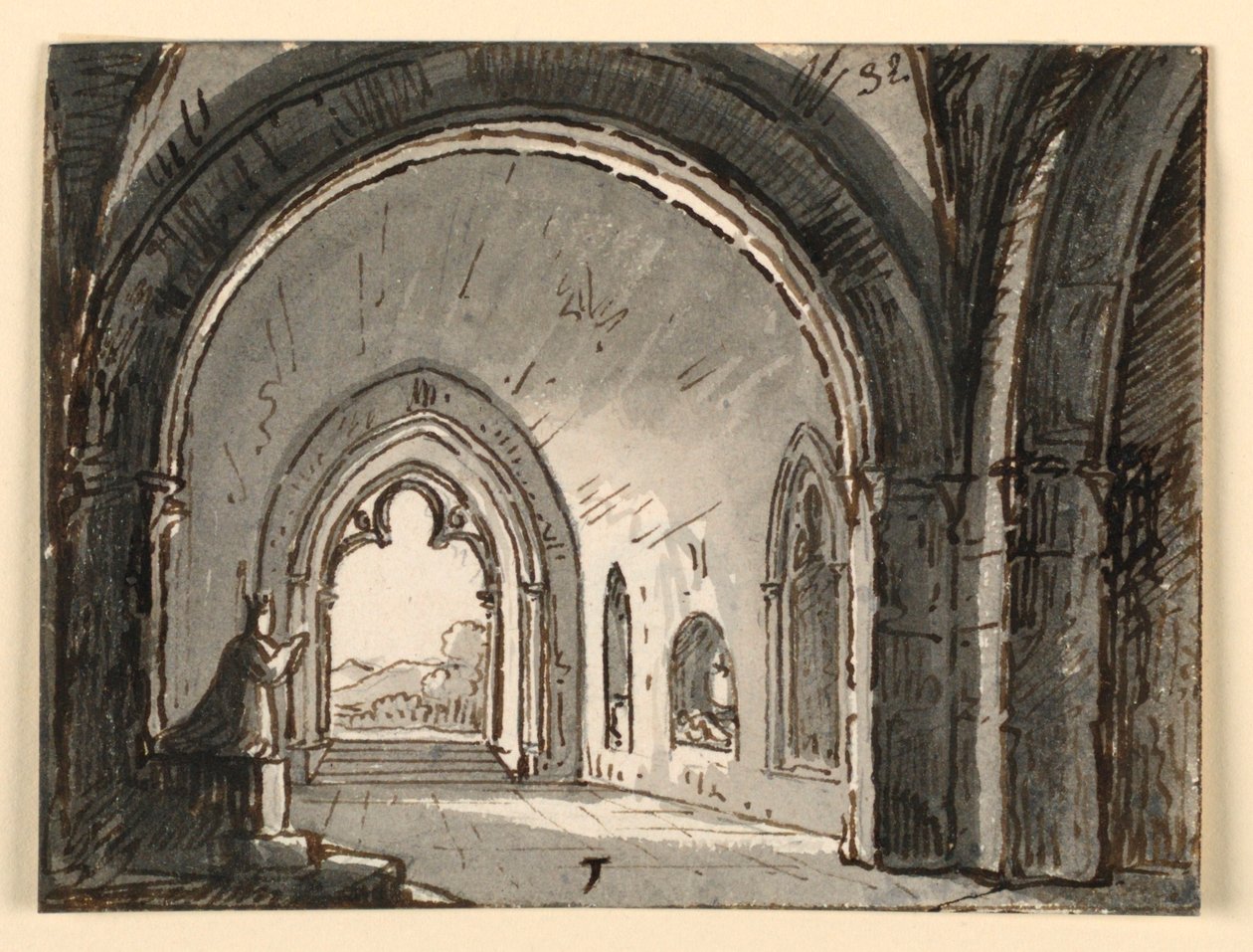 Innenraum einer Kirche in der Nähe von Faenza von Antonio Giuseppe Basoli