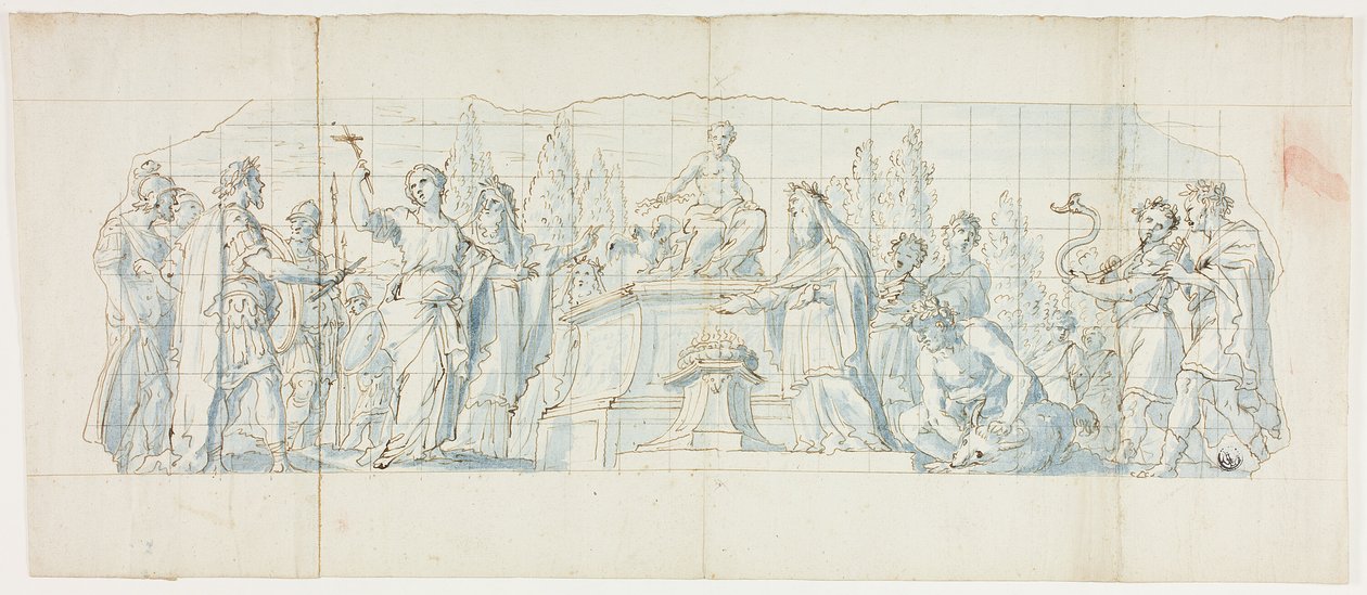 Die heilige Bibiana weigert sich, Jupiter zu opfern von Antonio Grano