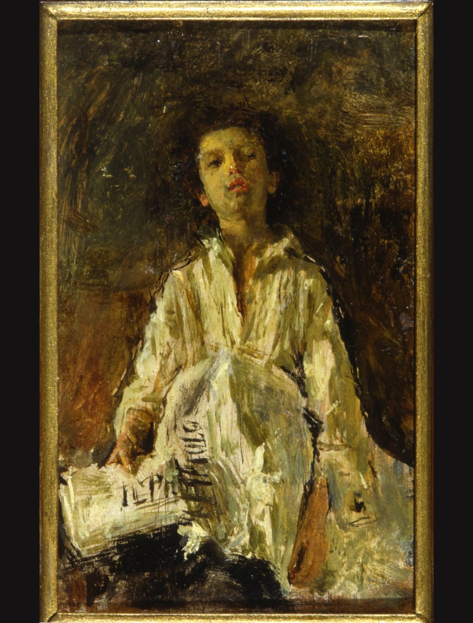 Zeitungsjunge von Antonio Mancini