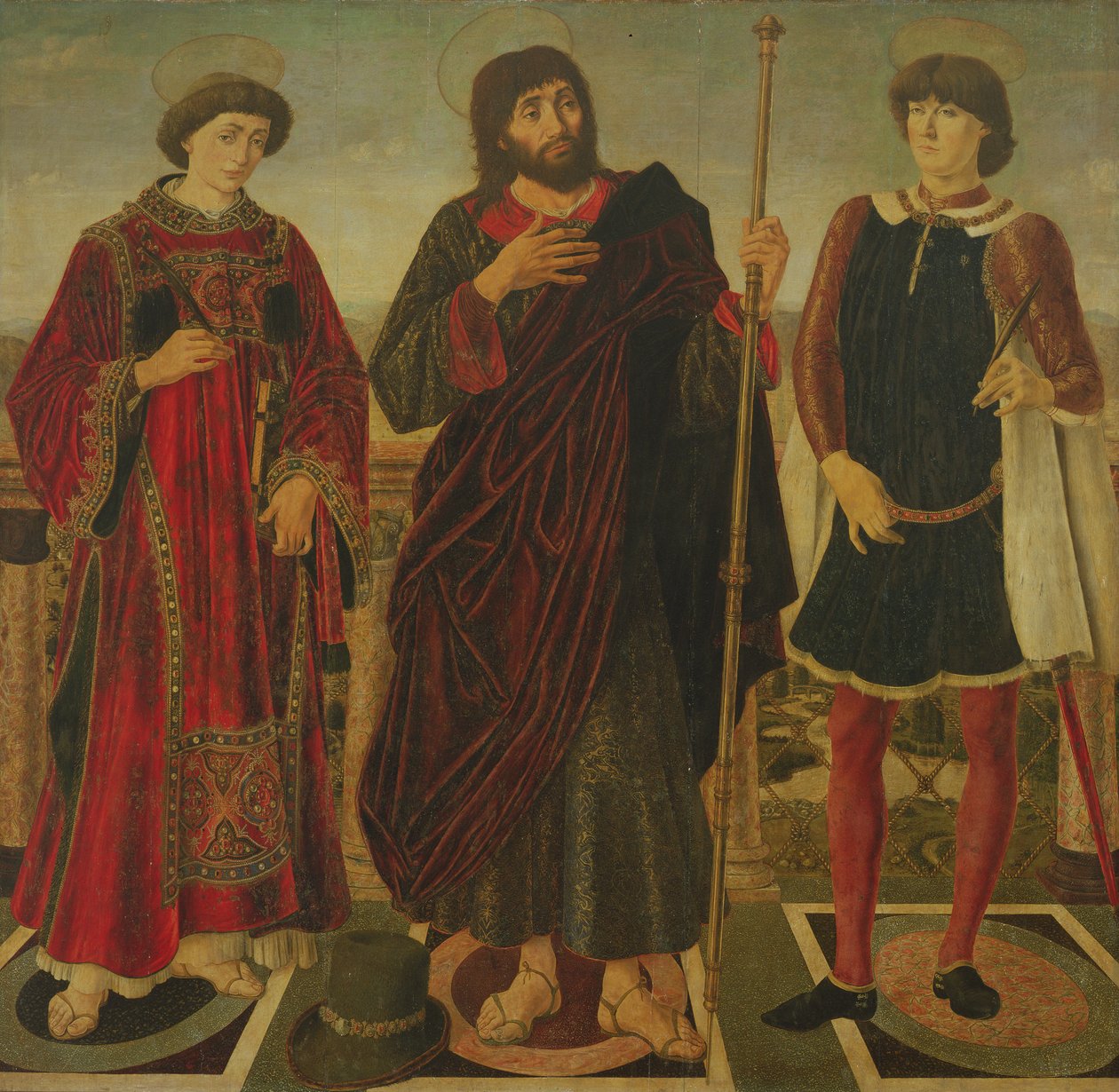 St. Vincent, Jakobus der Ältere und Eustachius von Antonio Pollaiuolo