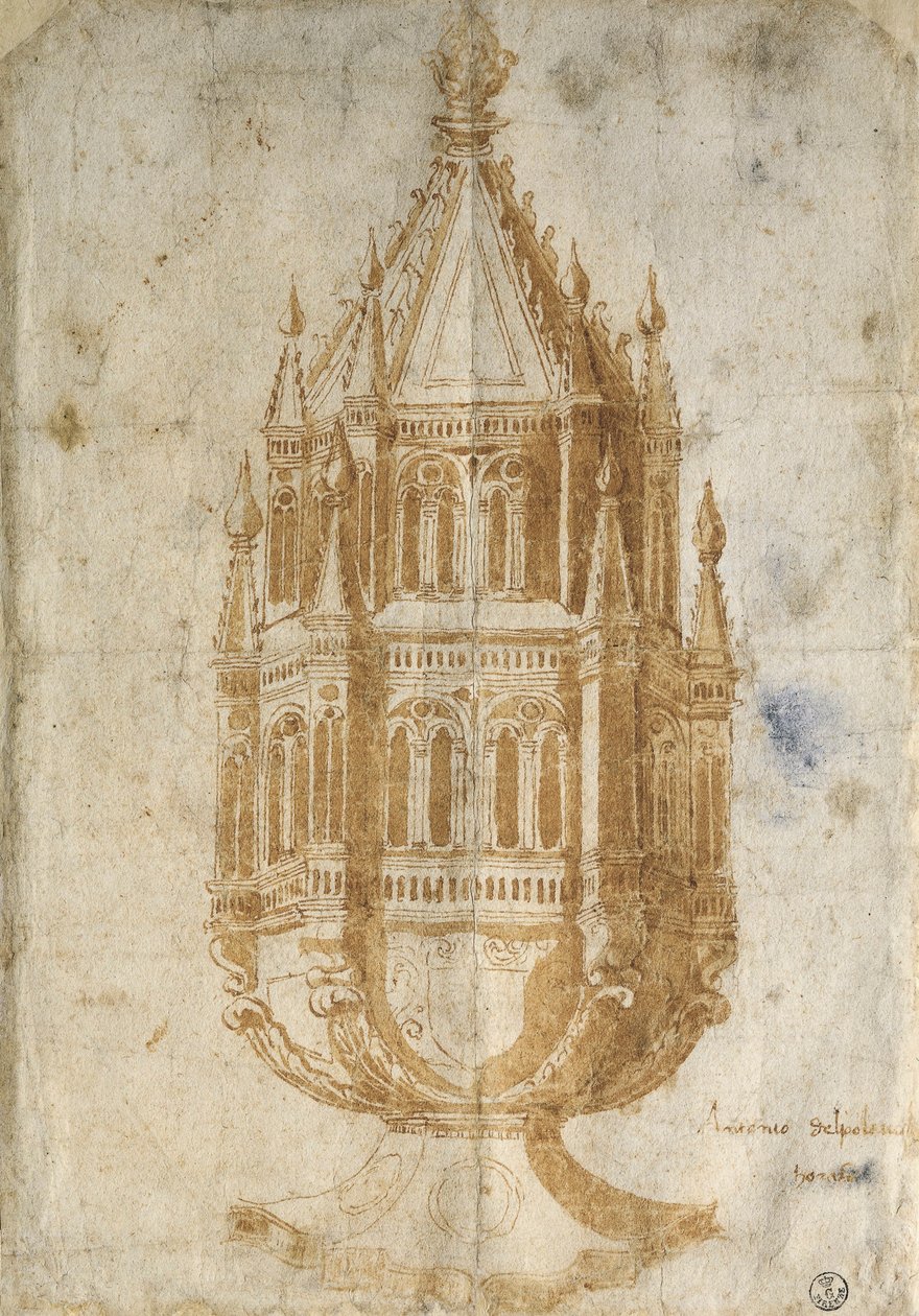 Weihrauchfass (Zeichnung) von Antonio Pollaiuolo