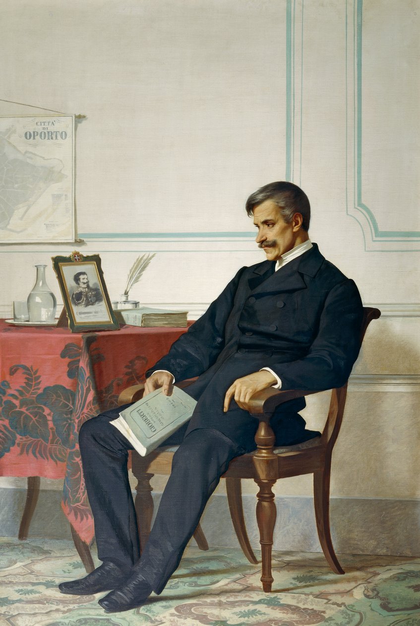 König Karl Albert in Porto (Turin) von Antonio Puccinelli