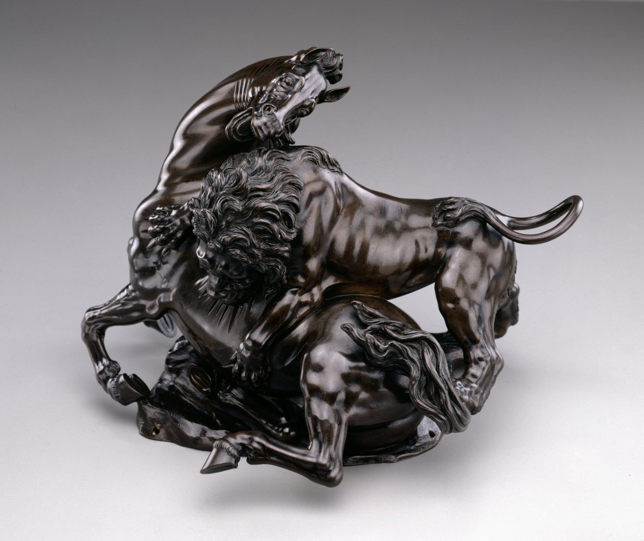 Löwe greift Pferd an, ca. 1580/90 von Antonio Susini