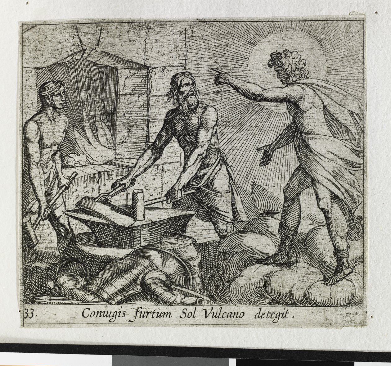 Apollo in der Schmiede des Vulkan von Antonio Tempesta