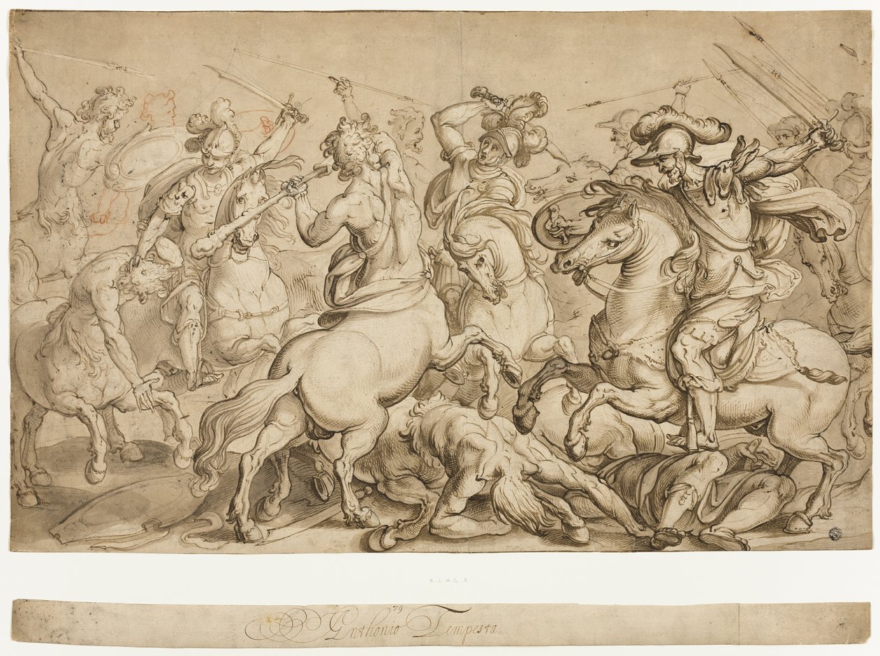 Kampf der Lapithen und Kentauren von Antonio Tempesta