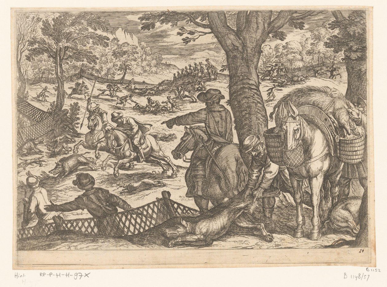 Jagd auf Wildschweine von Antonio Tempesta