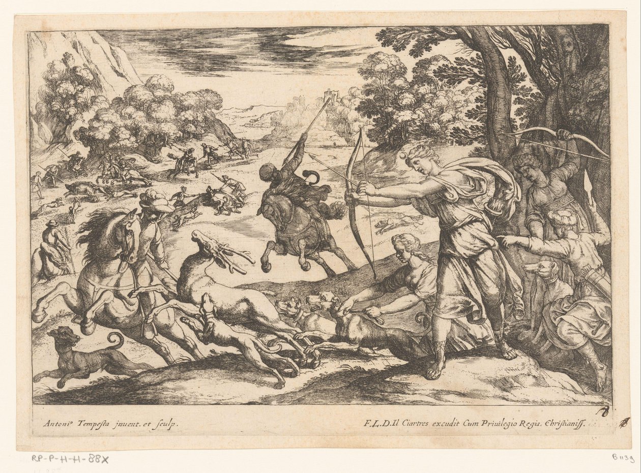 Jagd auf Hirsche (Teil 5) von Antonio Tempesta