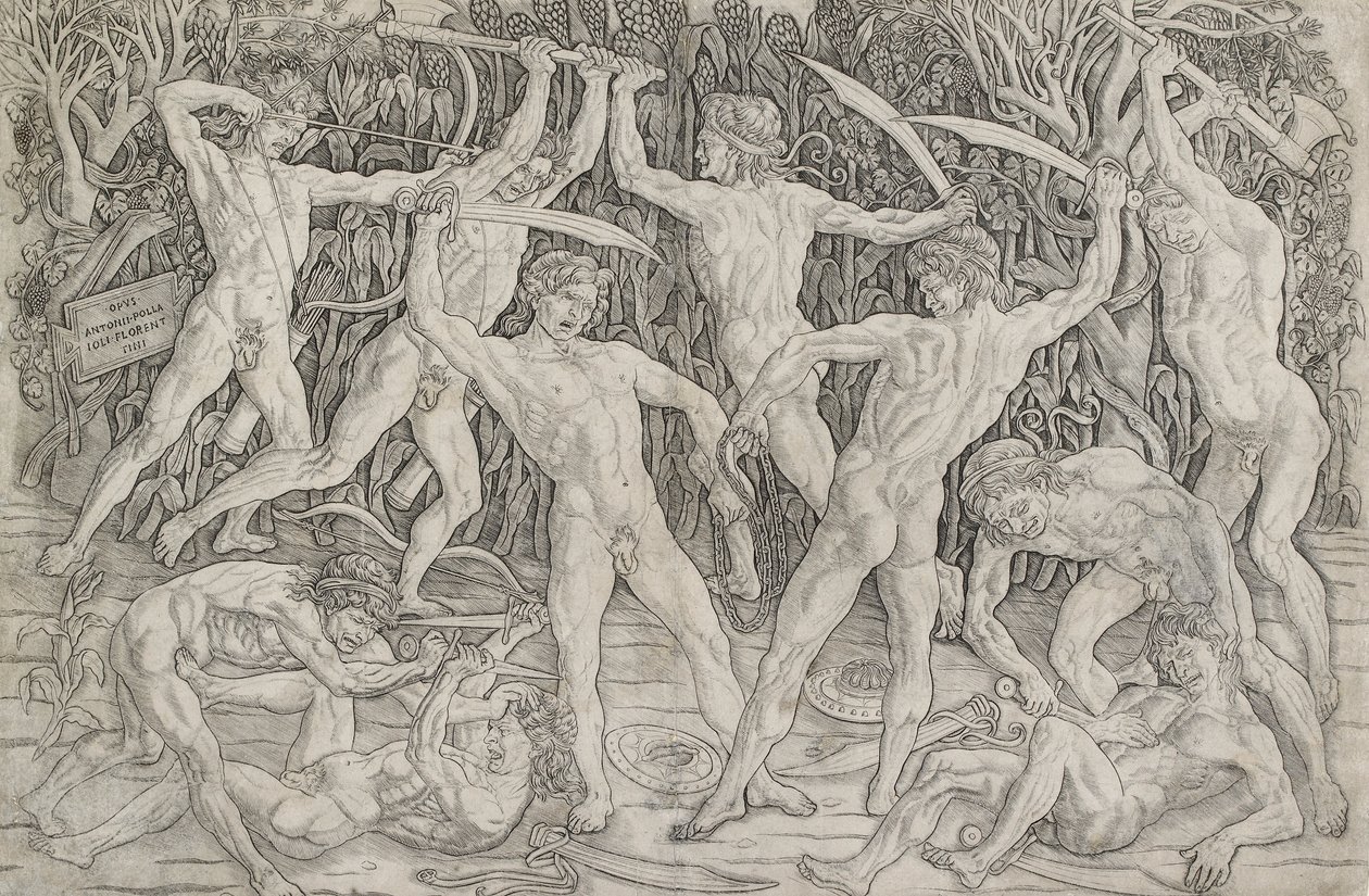 Schlacht der nackten Männer, ca. 1470-1475 von Antonio Pollaiuolo