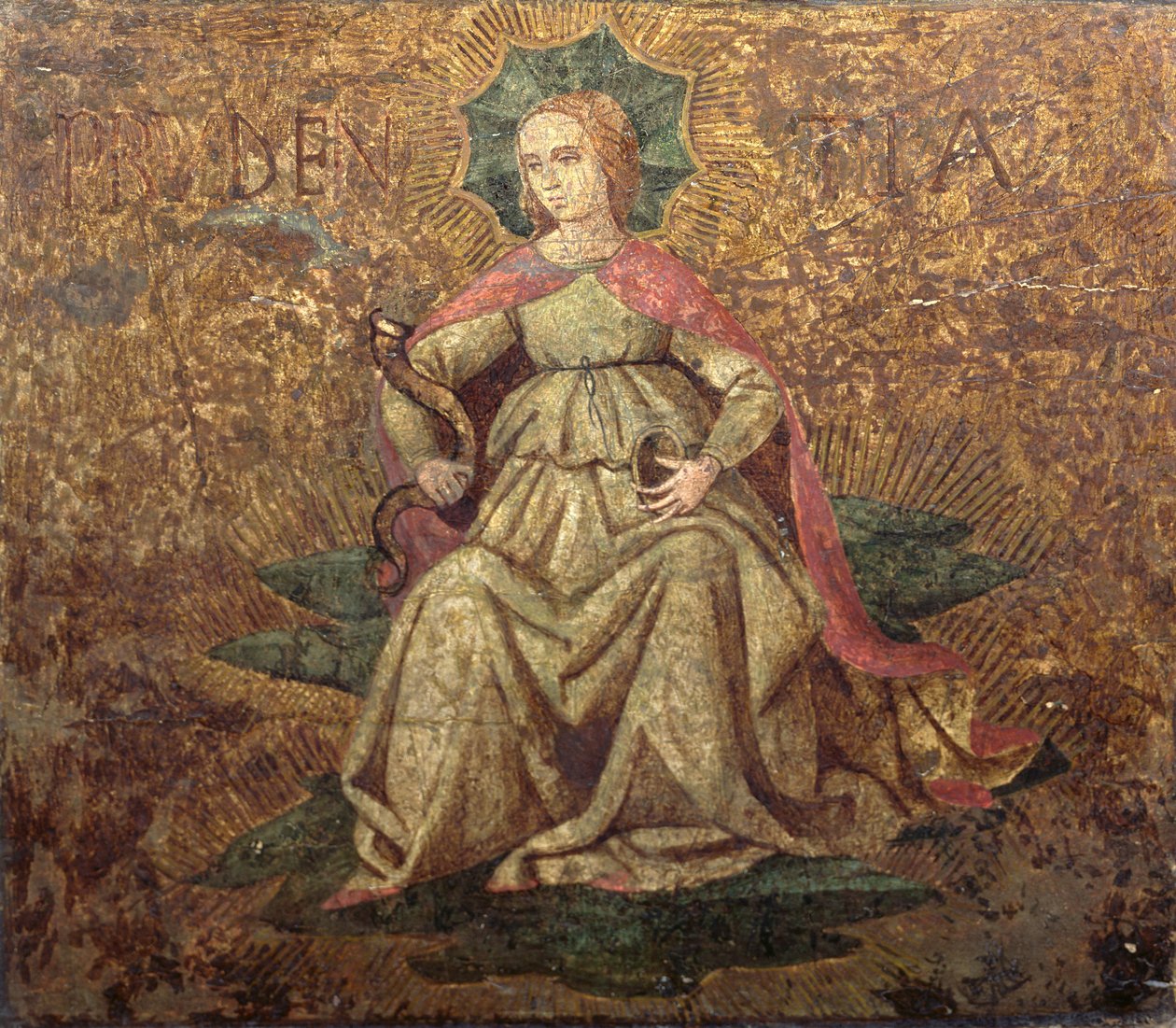 Allegorie der Klugheit, Endtafel eines Cassone, ca. 1460-65 von Apollonio di Giovanni