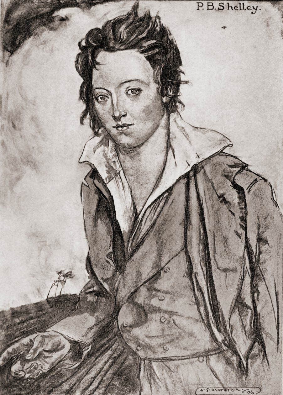 Percy Bysshe Shelley von Archibald Standish Hartrick