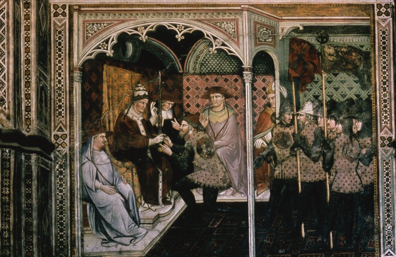 Papst und Kaiser, ca. 1408-1410 von Aretino Luca Spinello or Spinelli