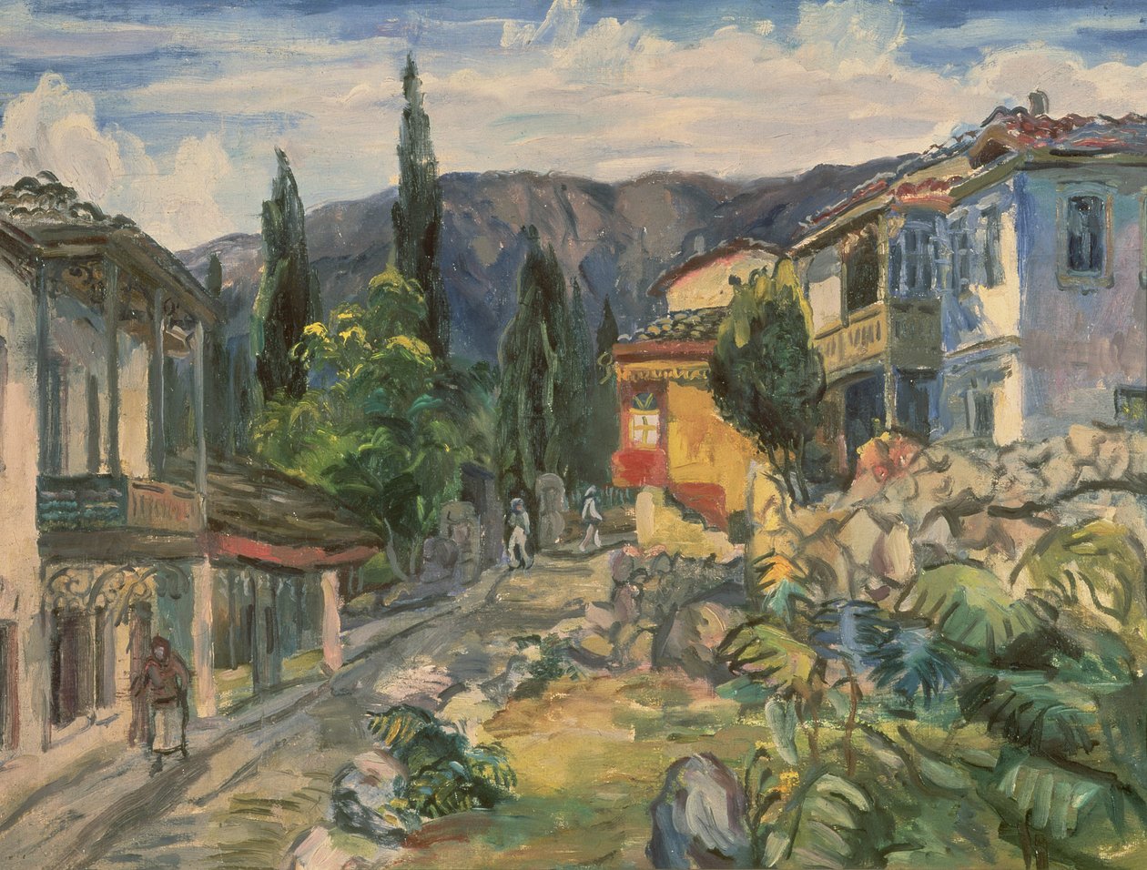 Eine Tatarstraße in Jalta, 1932 von Aristarkh Vasilievic Lentulov