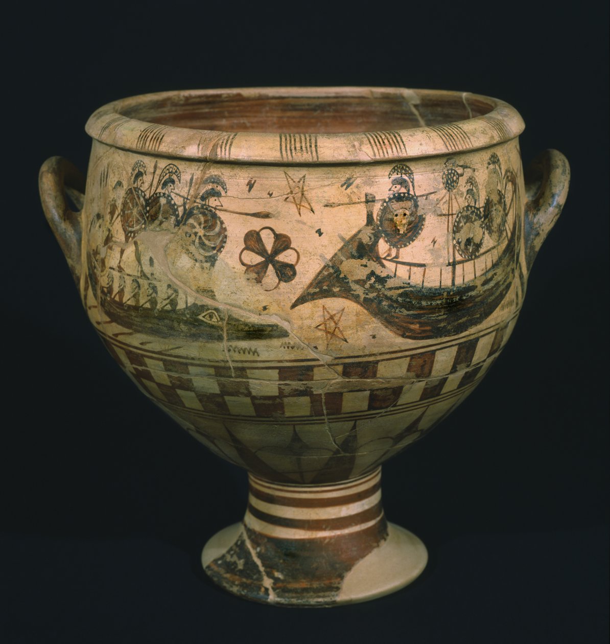 Krater mit Odysseus blendet Polyphemus von Aristonothos