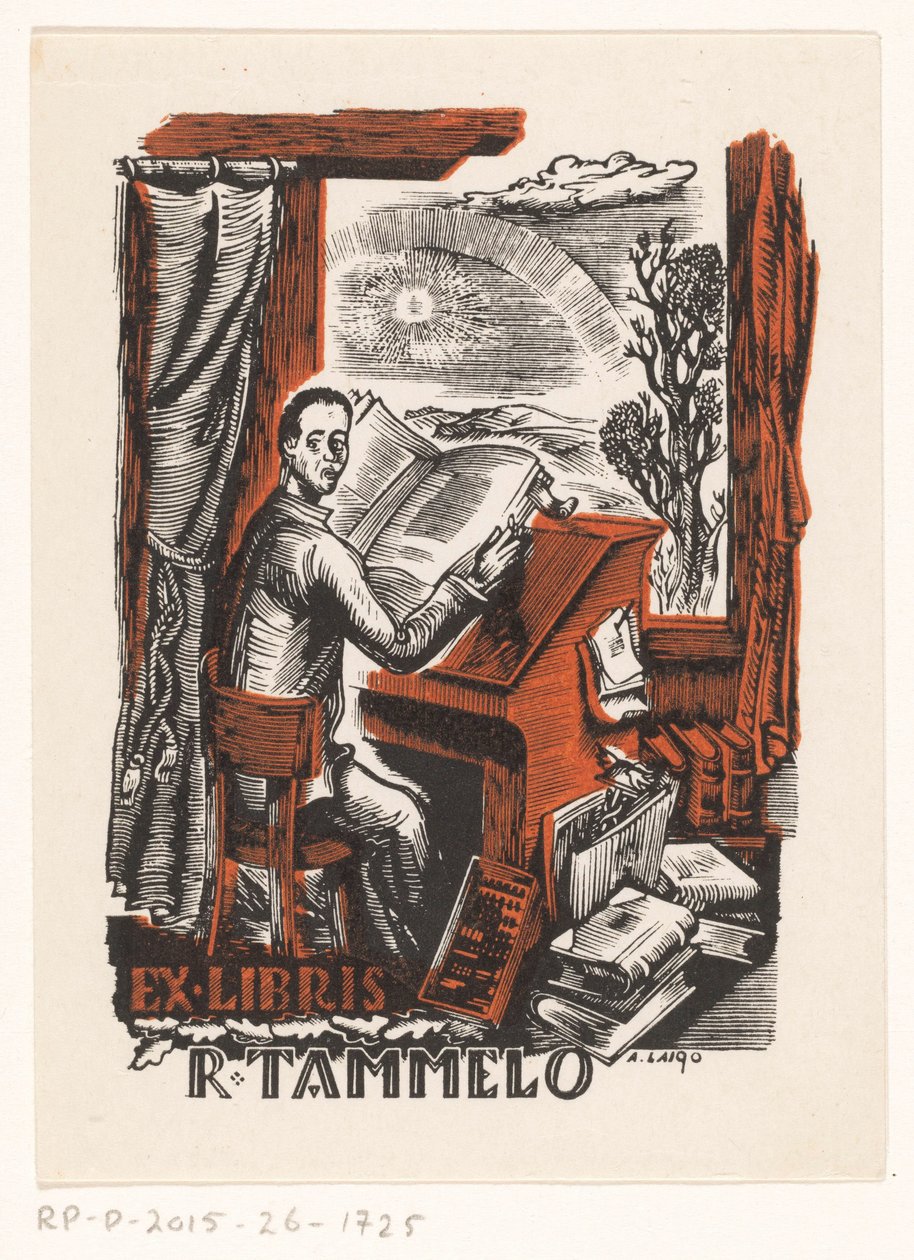 Ex Libris von R. Tammelo von Arkadio Laigo