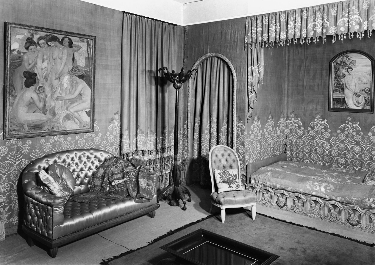 Schlafzimmer von Jeanne Lanvin (1867-1946) ca. 1920-25 von Armand Albert Rateau