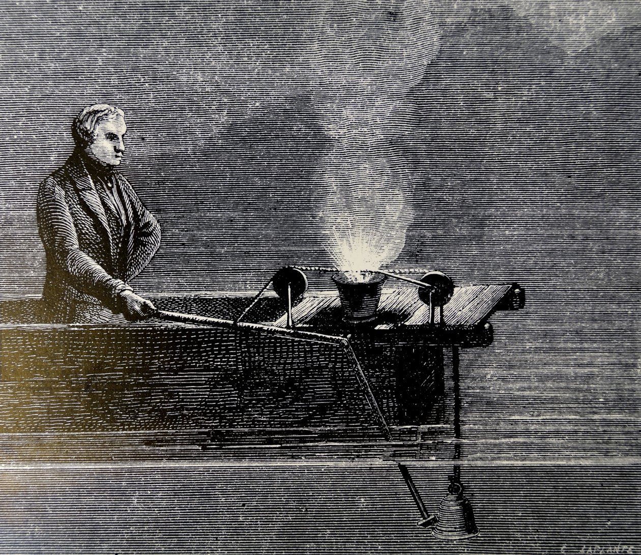 Experiment zur Messung der Schallgeschwindigkeit im Wasser, 1873 von Armand Guilleminot