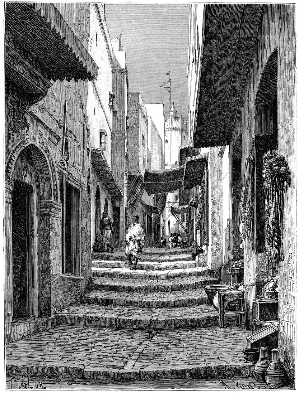 Altstadt, Algier, um 1890 von Armand Kohl