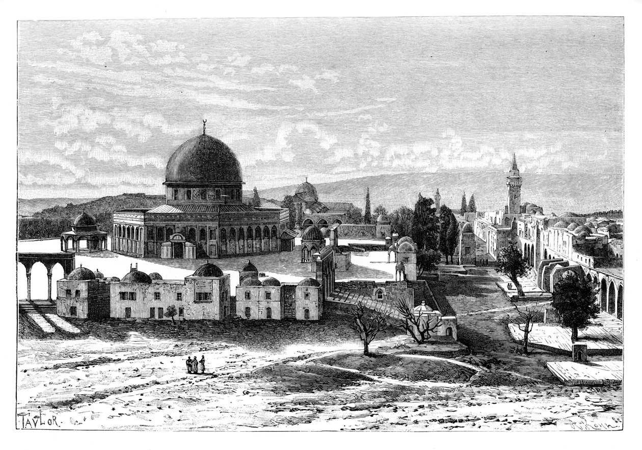 Omars Moschee, Jerusalem, Israel, 1895 von Armand Kohl