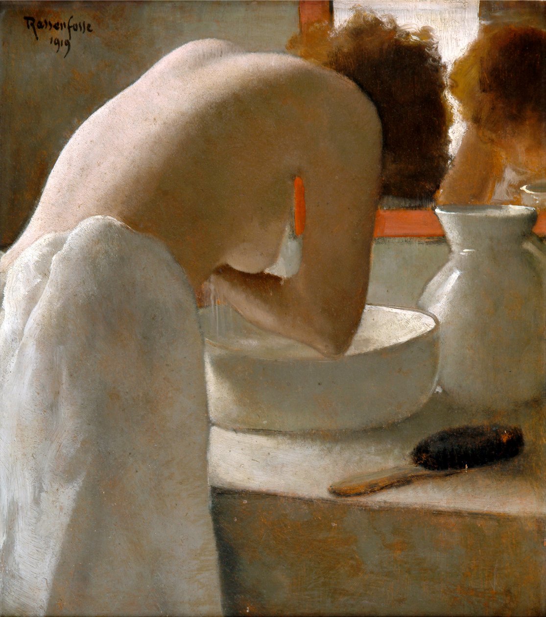 Frau beim Waschen von Armand Rassenfosse