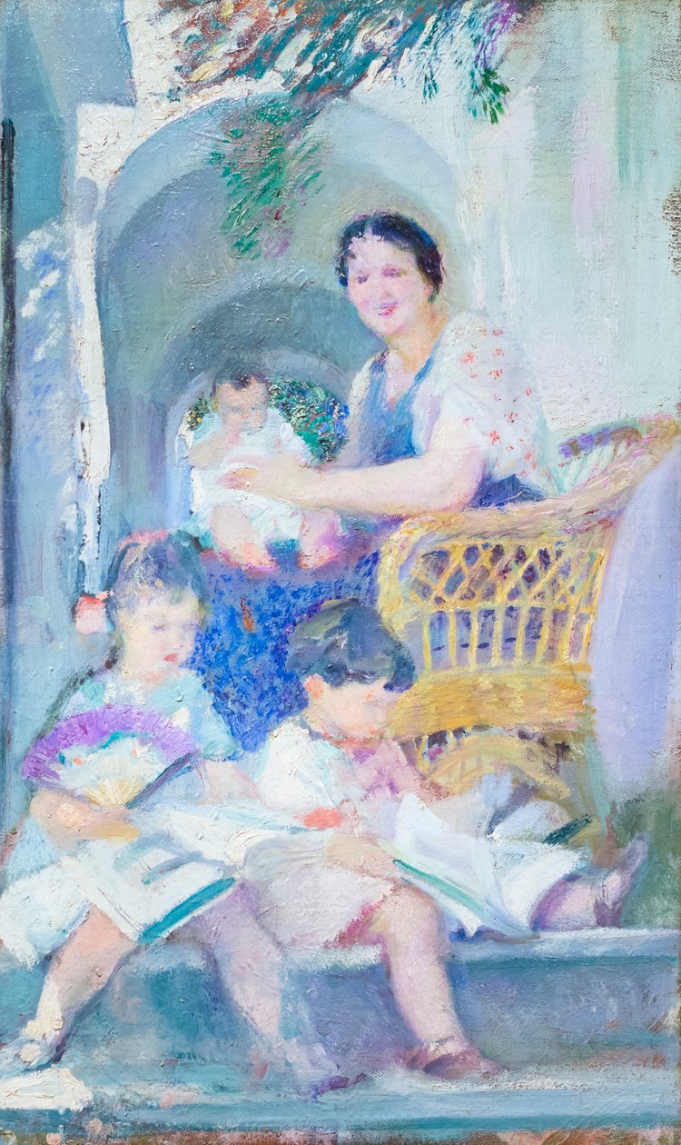 Familie unter den Bögen von Armando Spadini