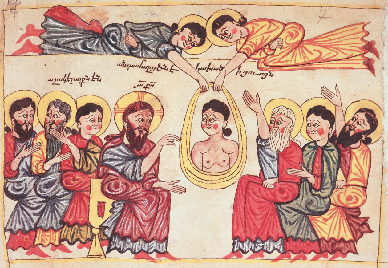 Heilung der Kranken aus einem Evangelium, ca. 1200 von Armenian School