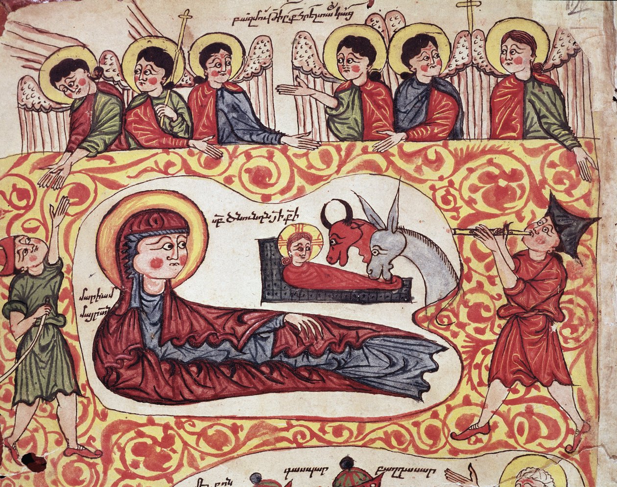 Die Anbetung der Hirten (Miniatur) von Armenian School