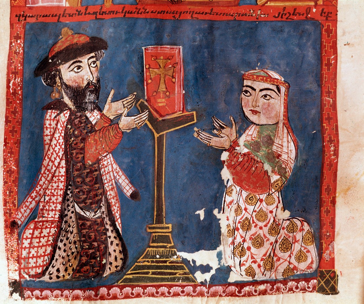 Die beiden Stifter (Miniatur) von Armenian School